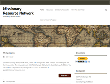 Tablet Screenshot of missionaryresource.com